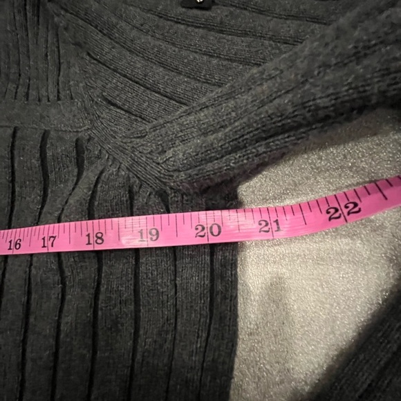 [M]Calvin Klein Jeans Gray Zip Up Ribbed Cotton Knit Sweater 1/4 Zip - Picture 5 of 8